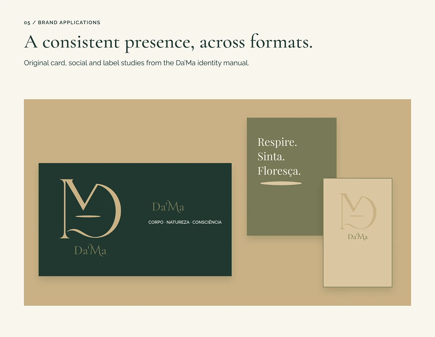 Da’Ma — Business card, social layout and label