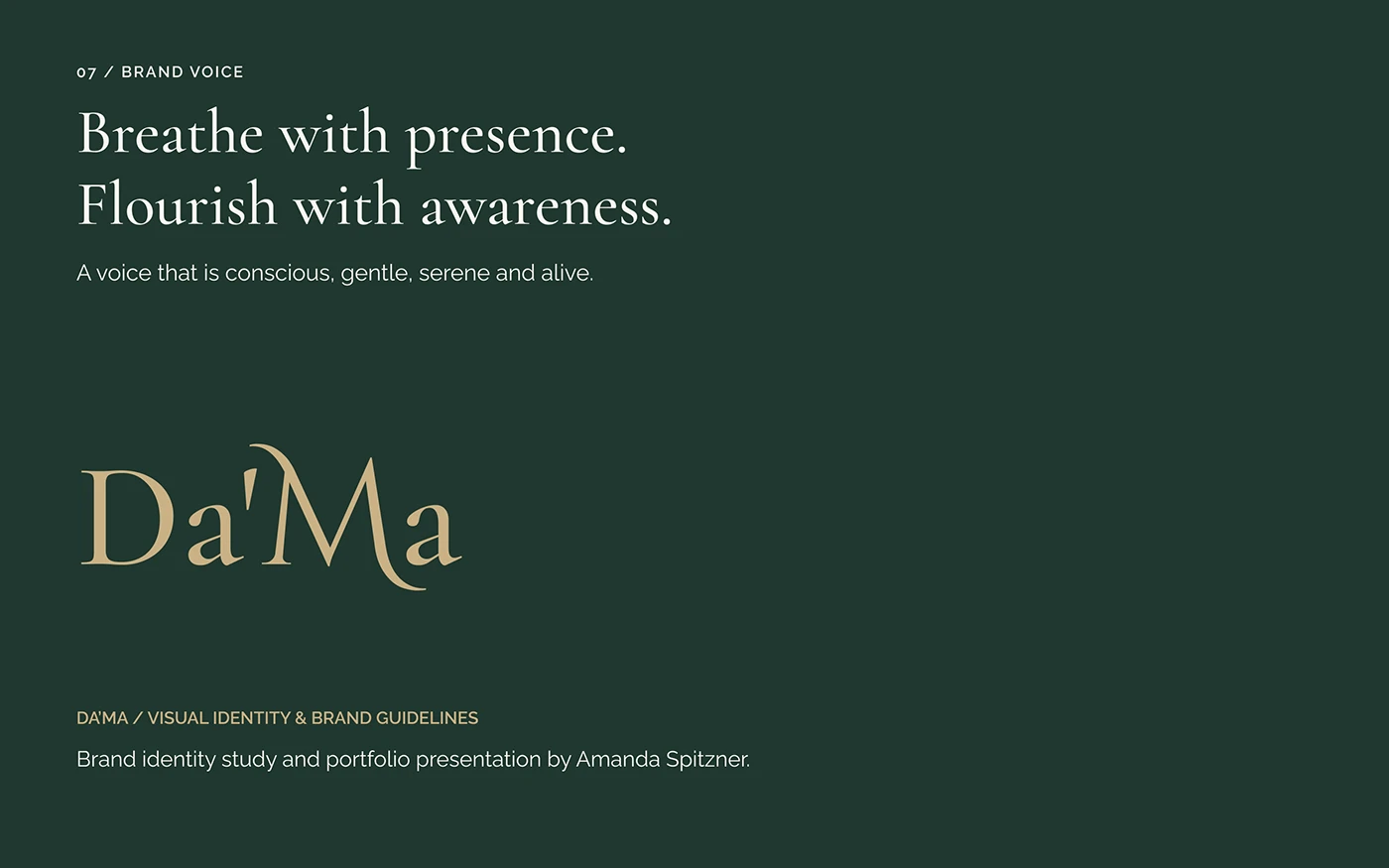 Da’Ma — Brand voice and project credits