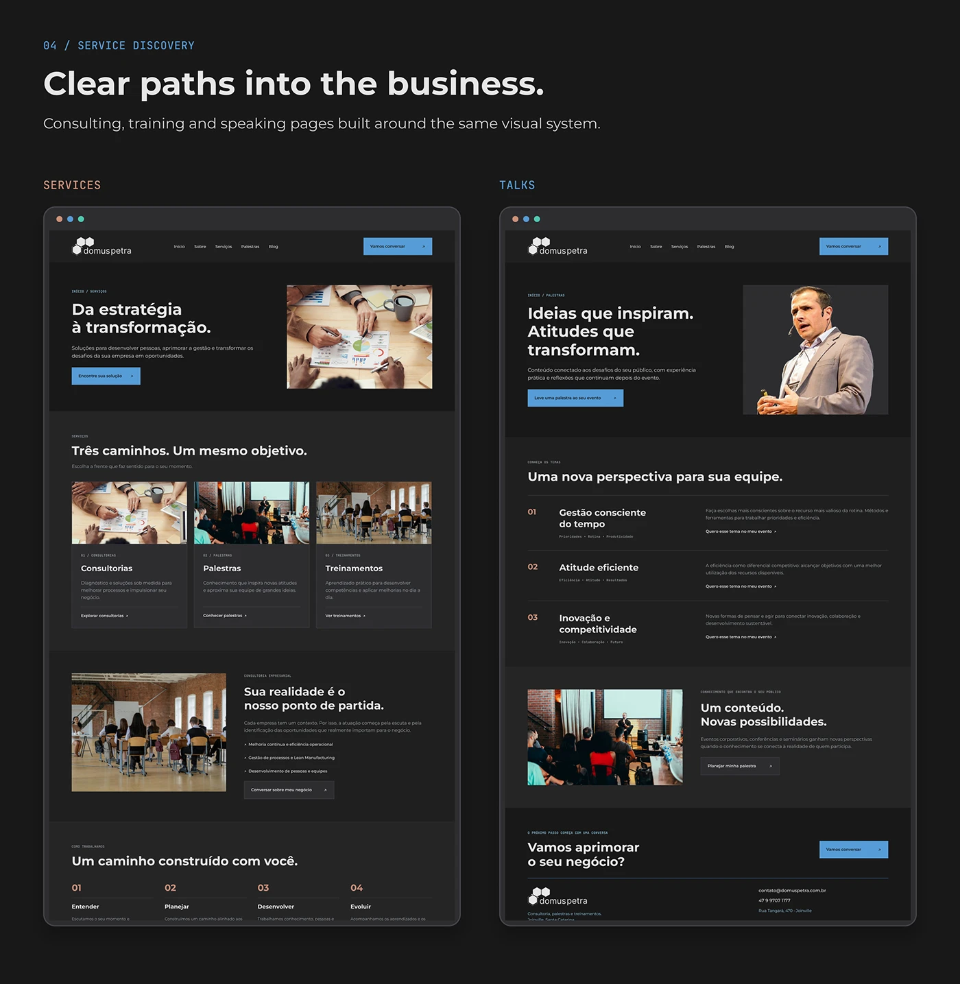 Domus Petra — Consulting and speaking pages