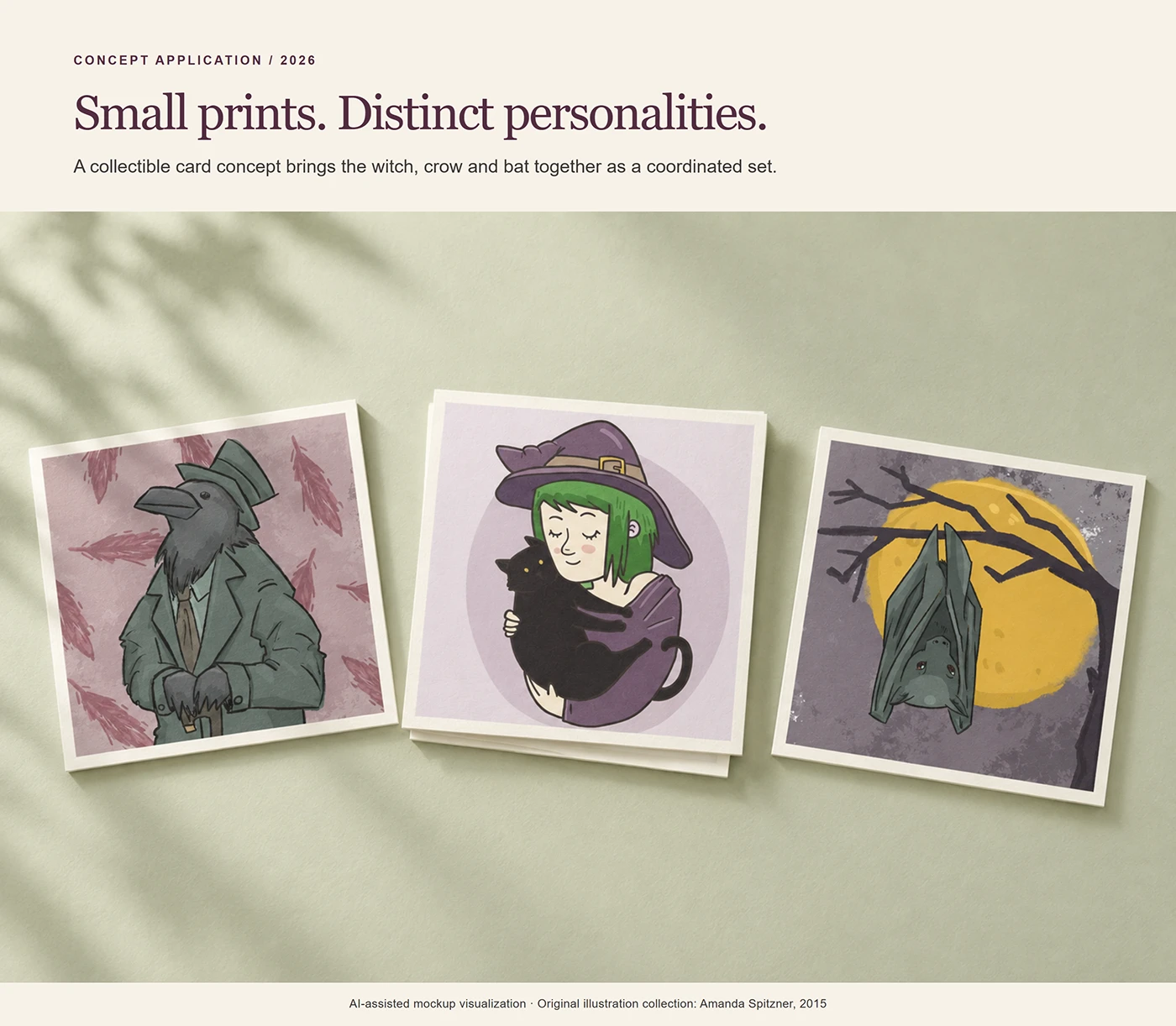 Drawlloween — Art cards concept