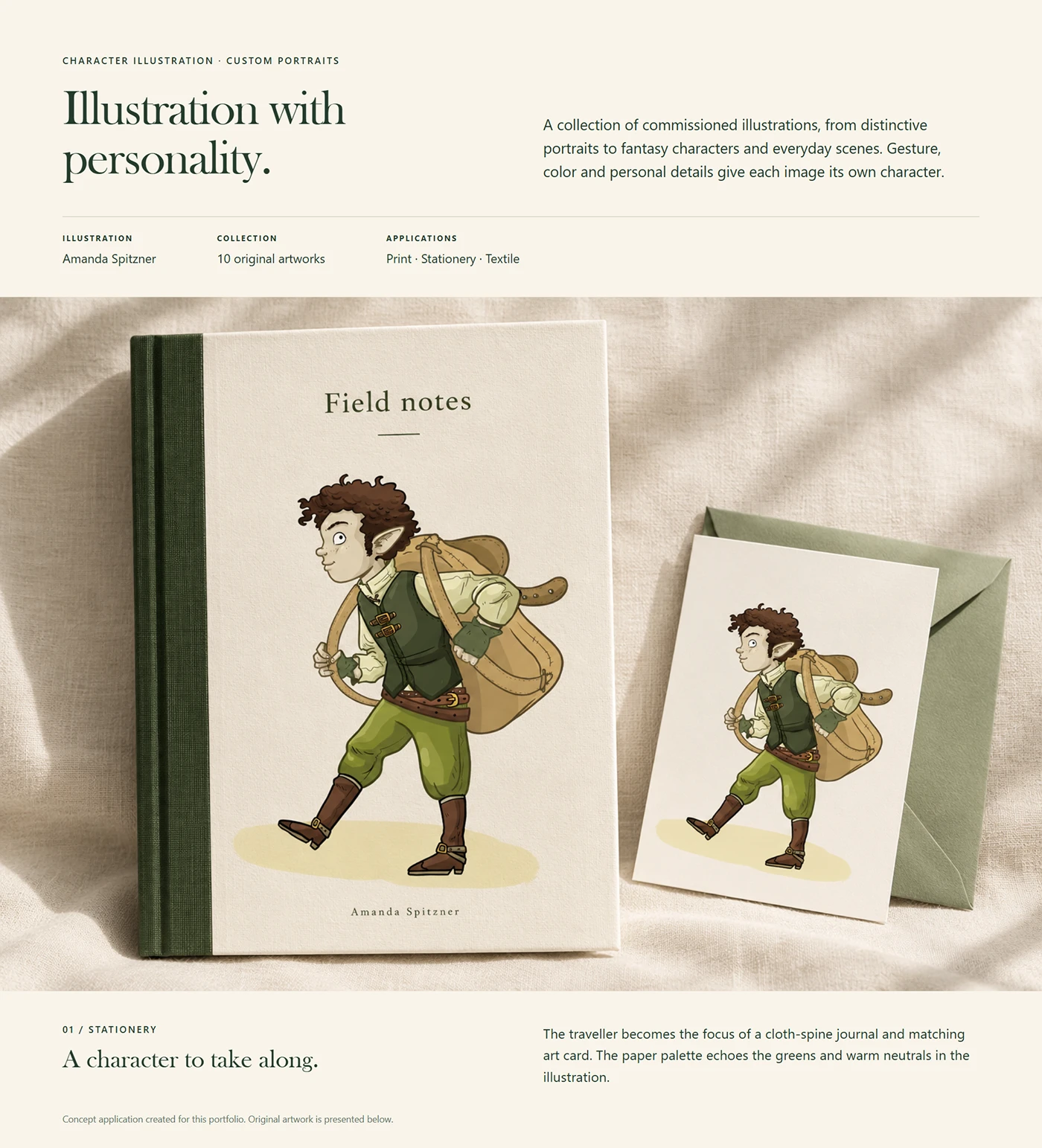 Illustrations — Journal and art card concept