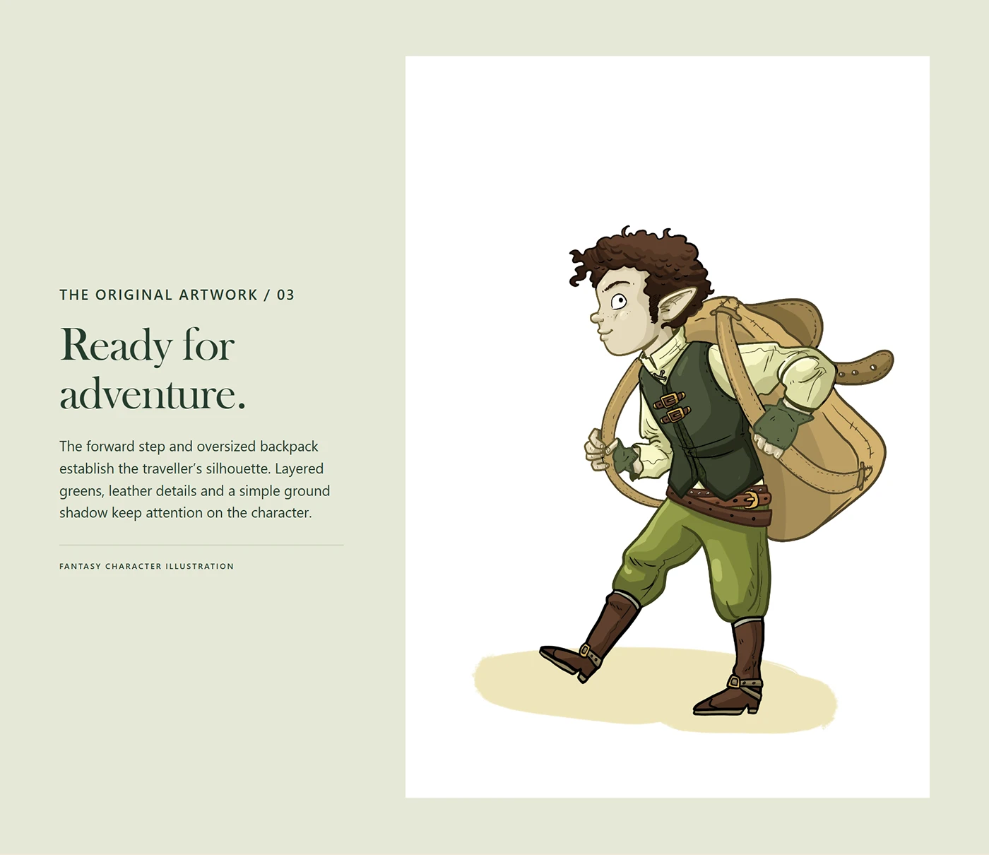 Illustrations — Halfling traveller